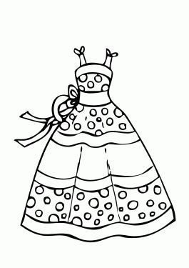 Girls will be delighted with a large collection of coloring pages with dresses. Coloring pages for girls free, printable and online