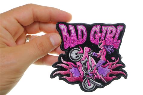 Bad Girl Wheeley Biker Small Patch Biker Patches Thecheapplace