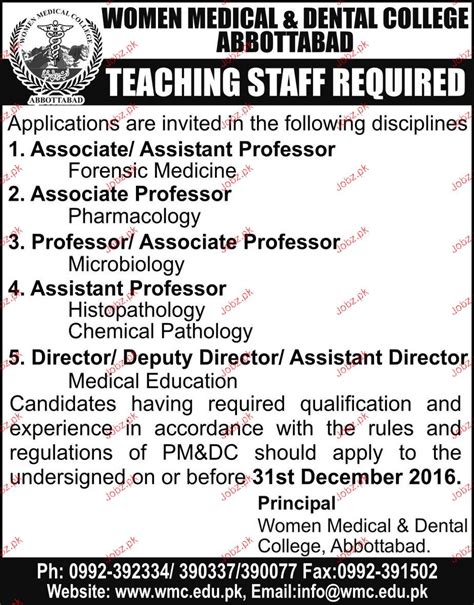 Assistant Professors Assistant Professors Job Opportunity Job Advertisement Pakistan