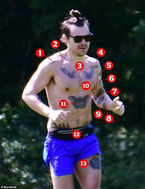 Harry Styles Shows Off His Extensive Collection Of 60 Tattoos While