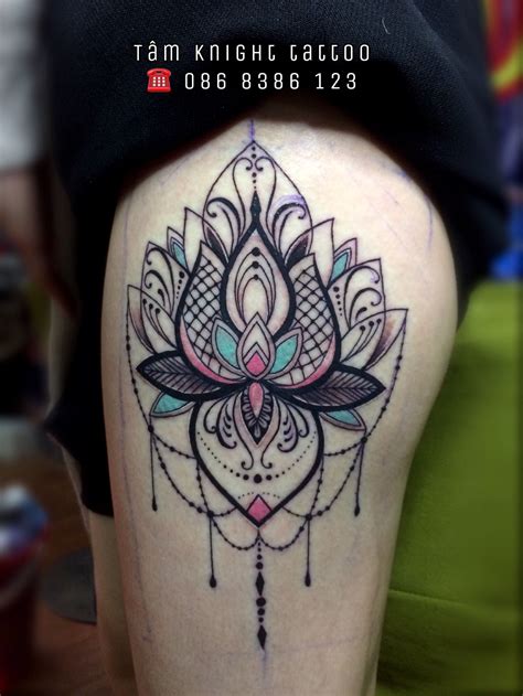 Maybe you would like to learn more about one of these? Hình xăm hoa văn đẹp, hình xăm hoa sen, hình xăm đẹp ở đùi ...