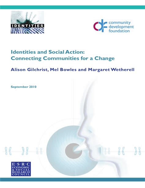 Identities And Social Action Connecting Communities For A Change