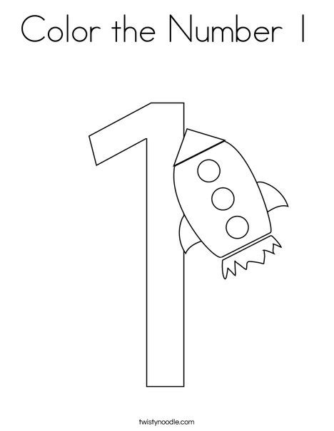 Make odd numbers one color and even numbers another start at 3 and color in each 5th one. Color the Number 1 Coloring Page - Twisty Noodle
