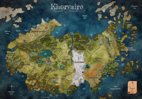 Khorvaire Map Revised Better Distances Eberron