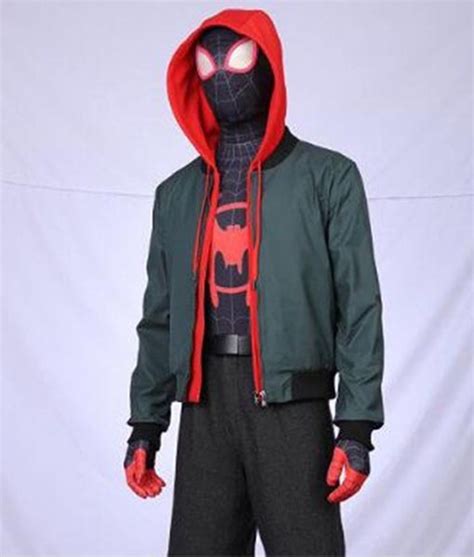 Miles Morales Green Spiderman Into The Spider Verse Jacket Shameik