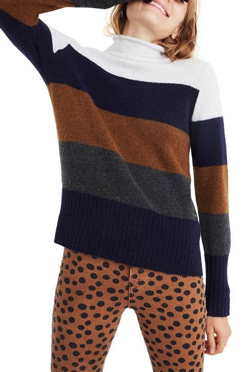 Madewell Inland Stripe Turtleneck Sweater Available At Nordstrom