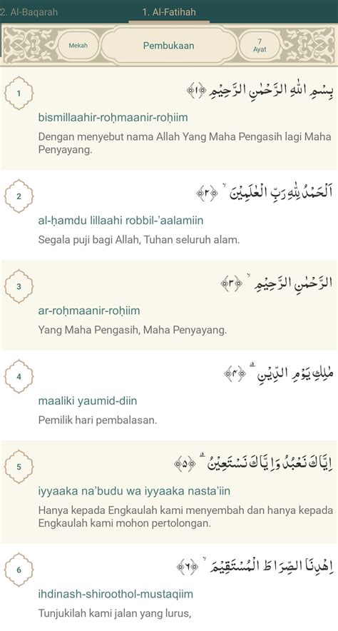 Surah Al Fatihah Lengkap Dengan Artinya Bahasa Imagesee