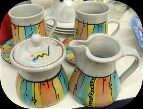 A Just Crafts coffee set - unknown potter stamp