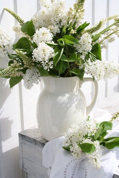 58 Best White Pitchers And Flowers Images On Pinterest Flower