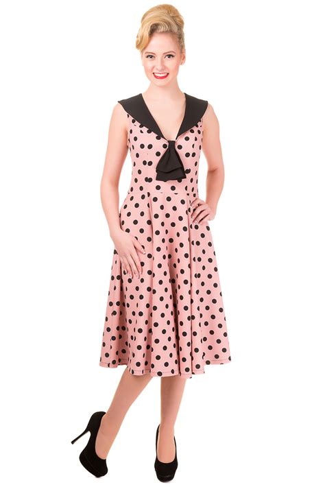Vintage 70s orange polka dot dress mod ribbed geometric striped a line s. Banned Vintage Pink Polka Dot Rival Dress | Rockabilly ...