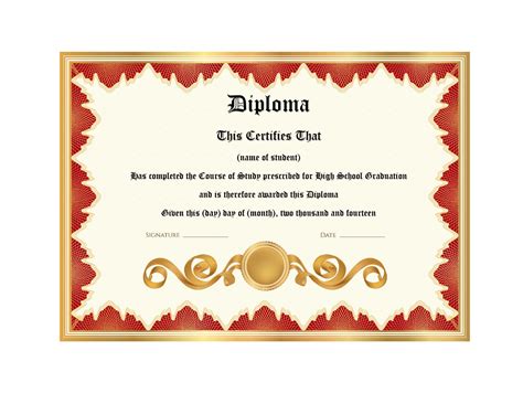 35 Real And Fake Diploma Templates High School College Homeschool