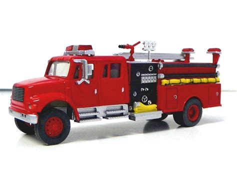 Ho 187 Scale Die Cast Fire Truck For Model Railroad Trains Layout