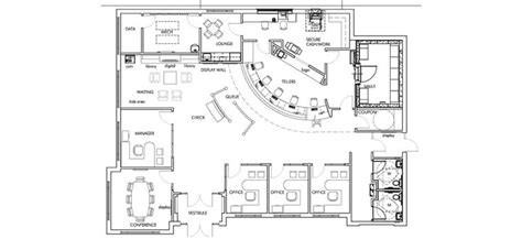 Bank Plan Bank Interior Design Floor Plan Design Architecture