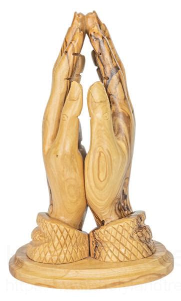 Large Praying Hands Statue 8 Inches Tall Brown 1 Statue
