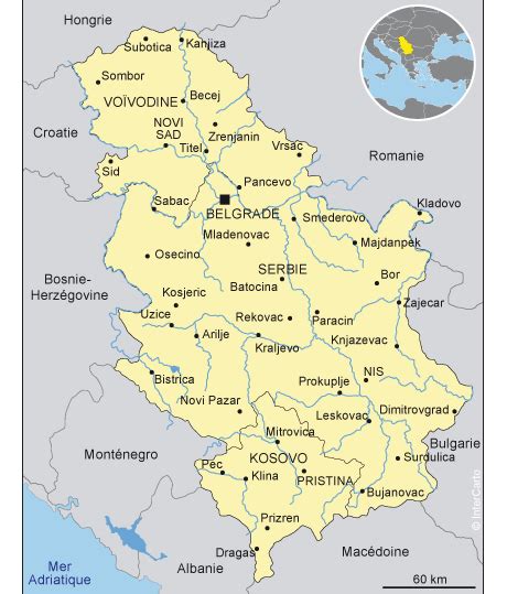 Carte De La Serbie