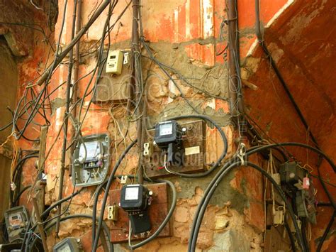 Even the humble electrical outlet or light switch can have numerous things that can go wrong, most of them resulting from faulty installation. Photo of Indian Electrical Wiring by Photo Stock Source utilities, Jaipur, Rajasthan, India ...