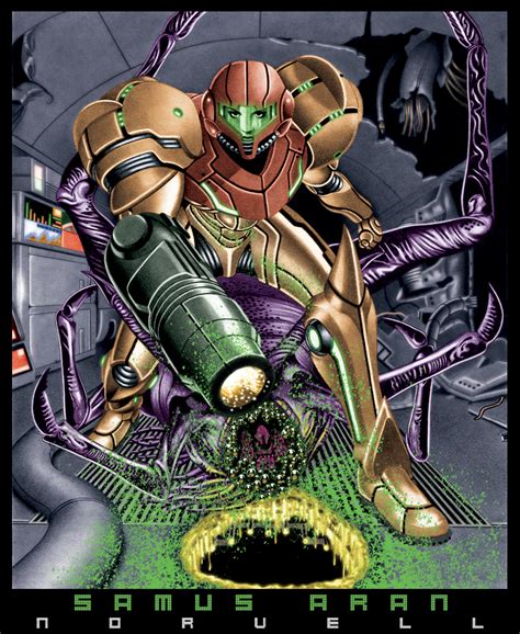 Samus Aran Of Metroid Colored By Dalenorvell On Deviantart