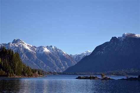 Patagonia, semiarid scrub plateau that covers nearly all of the southern portion of mainland argentina. Beautiful Mountain and lake landscape in Argentina image ...
