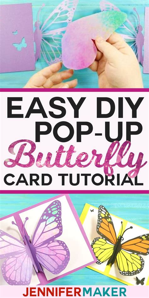 Easy Butterfly Card Diy Pop Up Tutorial Jennifer Maker Diy Pop Up