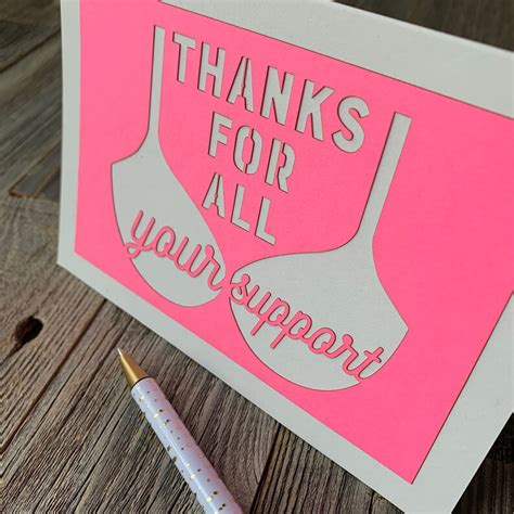 Thanks For All Your Support Card Thank You Card Friend Card Etsy