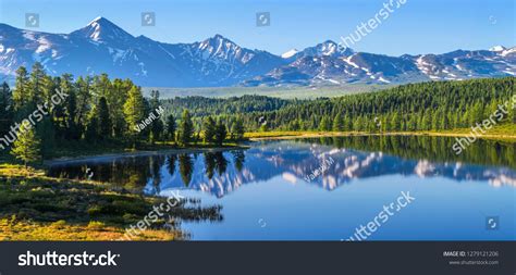 Mountain Landscape Picturesque Mountain Lake Summer Stock Photo
