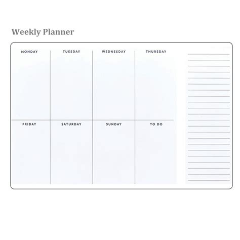 Monday To Friday Planner Templates 2020 Example Calendar Printable