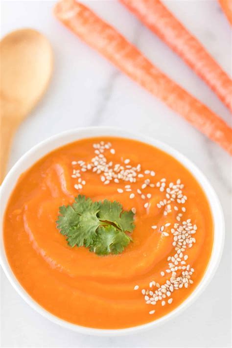 Instant Pot Carrot Ginger Soup With Coconut Milk Clean Eating Kitchen
