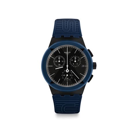 Elles sont toutes flashy et gaies à souhait. Montre Swatch homme chronographe silicone bleu - Homme ...