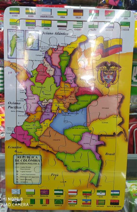 Rompecabezas Mapa De Colombia Division Politica Obsequio Cuotas