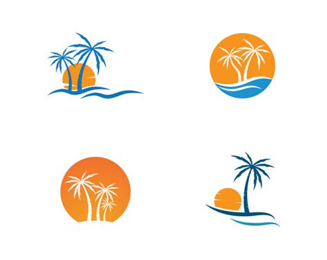 Choose your frames, lenses and arms to match your own style. Palm tree logo template illustration vector | Premium Vector