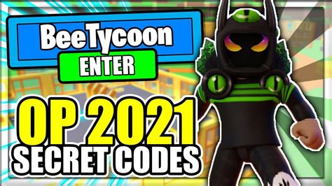 2021 All New Secret Op Codes Bee Tycoon Roblox Youtube