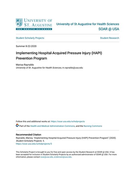 Pdf Implementing Hospital Acquired Pressure Injury Hapi Prevention
