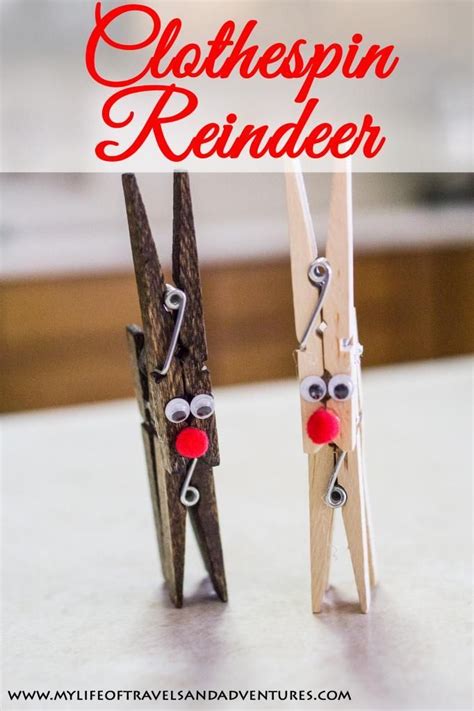 Clothespin Reindeer Craft Christmas Crafts For Kids