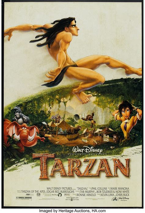 Tarzan 1999 Original Disney One Sheet Movie Poster Hollywood Movie Posters