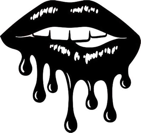 Dripping Lips Instant Download Svg Cutting Digital File Etsy