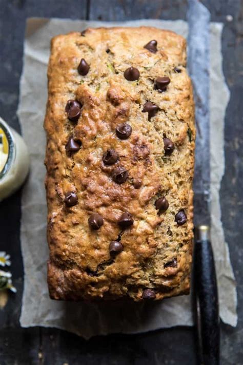Just need a few common ingredients to make this amazingly delicious banana bread. Chocolate Chip Olive Oil Zucchini Banana Bread. - Half ...