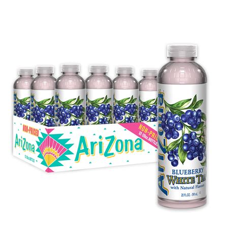 Arizona Blueberry White Tea Premium Brewed Iced Tea 20 Fl Oz Pack