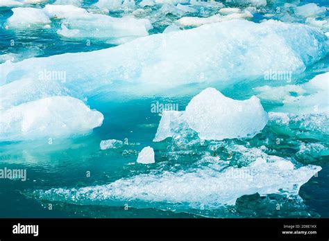 Detailed Photo Of The Icelandic Glacier Iceberg In A Ice Lagoon With