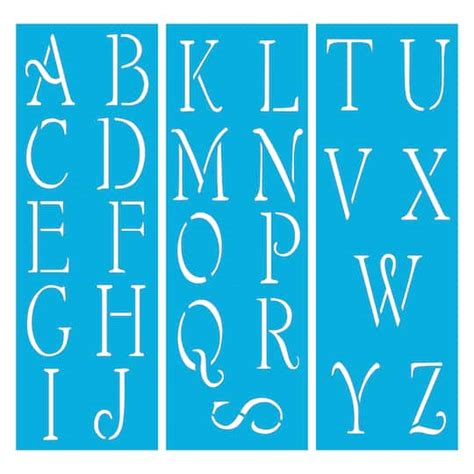 6 Pack Decoart® Americana® 3 Simple Script Alphabet Stencil Brushes