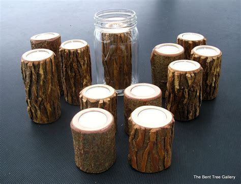 Rustic Candle Holders For Mason Jars Set Of By Thebenttreegallery