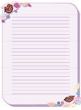 Vorlage Liniert Briefpaper / Briefpapier Primerose Paper ...