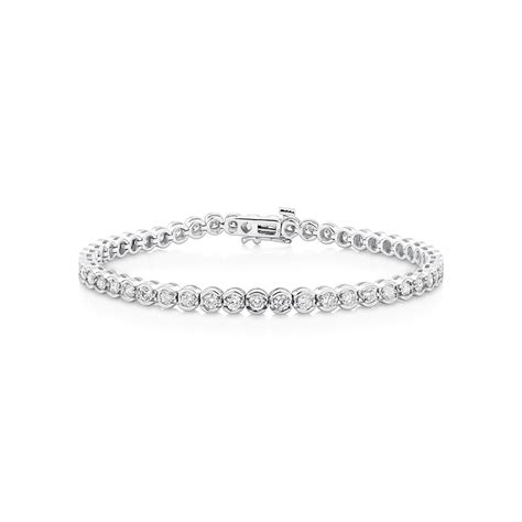 Bracelet With 3 Carat Tw Of Diamonds In 14ct White Gold