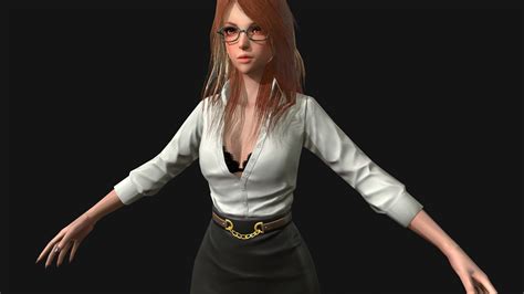 Female Teacher D Model Turbosquid