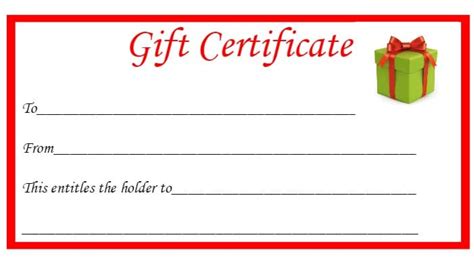 If you don't want to make your own template, you can search online for free ones. Free Christmas Printable Gift Certificates.... - The Diary ...