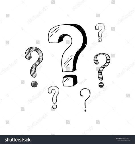 Hand Drawn Set Of Doodle Question Marks Vector Illustration For Your