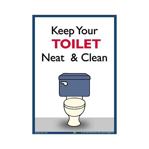 Mr Safe Keep Your Toilet Neat Clean Poster Hygiene Poster Safety Awareness Pvc