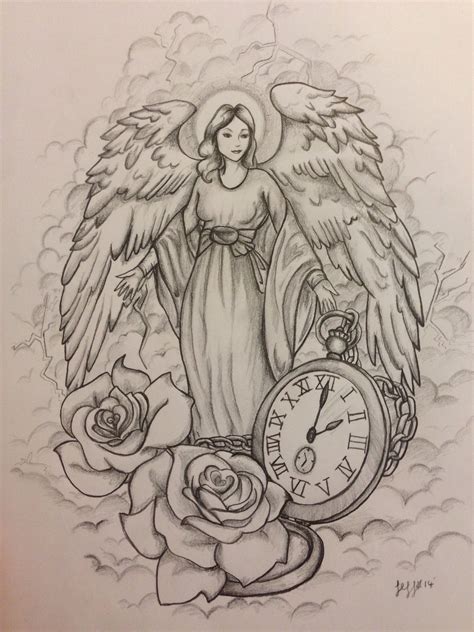 Angel Tattoo Sketches