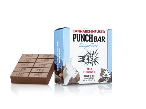Punch Edibles And Extracts Punch Bar Sugar Free Milk Chocolate 100mg