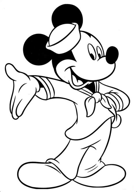 Kleurplaat Printen Mickey Mouse 17