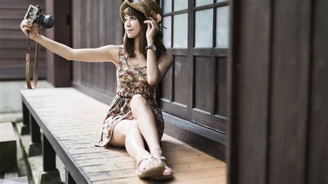 Wallpaper Asian Girl Selfie 1920x1200 Hd Picture Image